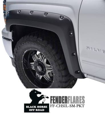 Black Horse Off Road - Fender Flares-Black-2014-2018 Chevrolet Silverado 1500|Black Horse Off Road - Image 2