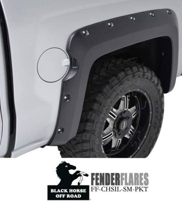 Black Horse Off Road - Fender Flares-Black-2014-2018 Chevrolet Silverado 1500|Black Horse Off Road - Image 3