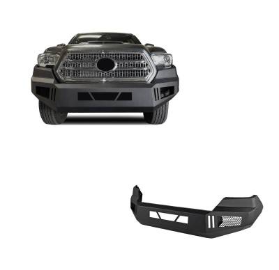 Black Horse Off Road - Armour Heavy Duty Front Bumper-Matte Black-2016-2023 Toyota Tacoma|Black Horse Off Road - Image 1