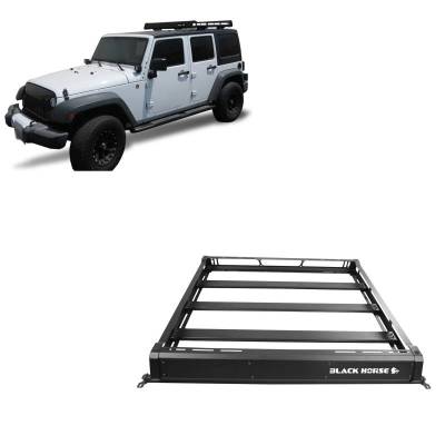 Black Horse Off Road - Traveler Roof Rack-Black-1987-2017 Jeep Wrangler/1997-2017 Jeep Wrangler/2007-2017 Jeep Wrangler|Black Horse Off Road - Image 11