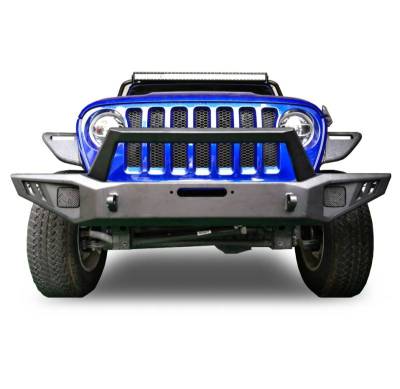 Black Horse Off Road - Armour Heavy Duty Front Bumper-Matte Black-2020-2024 Jeep Gladiator/2018-2024 Jeep Wrangler|Black Horse Off Road - Image 8