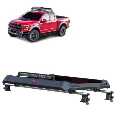 Traveler Roof Rack-Silver-Toyota Tacoma/Chevrolet Colorado/Ford Ranger/Nissan Frontier/Jeep Gladiator|Black Horse Off Road