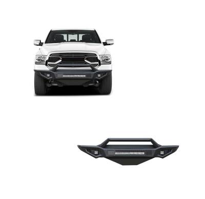 Black Horse Off Road - Armour II Heavy Duty Front Bumper Kit-Matte Black-2015-2018 Ram 1500|Black Horse Off Road - Image 1