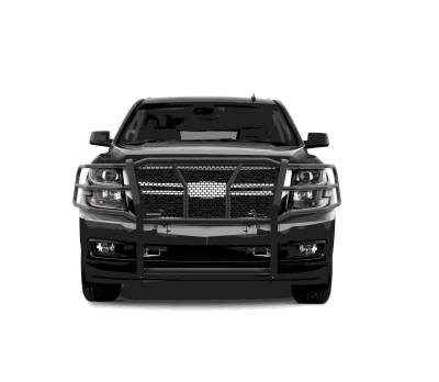 RUGGED HD Grille Guard-Black-Tahoe/Suburban|Black Horse Off Road