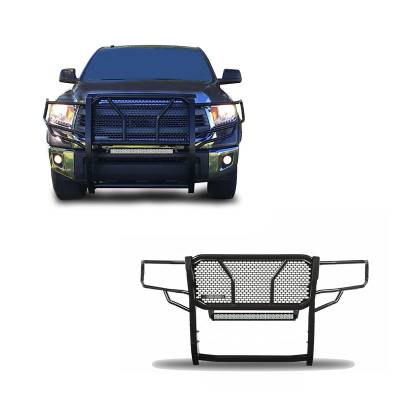 Rugged Heavy Duty Grille Guard With 20" Double Row LED Light-Black-Tundra/Sequoia|Black Horse Off Road