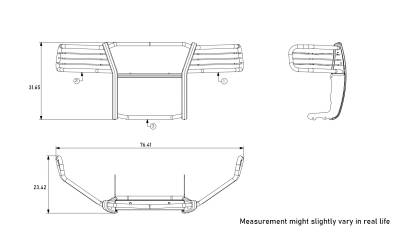 Grille Guard Kit-Black-17FP28MA-PLB-Material:Steel