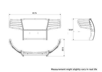 Grille Guard Kit-Black-17GT20MA-PLB-Material:Steel