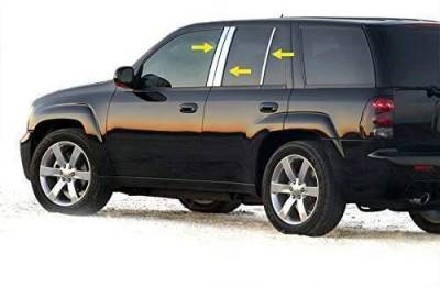 Pillar Post Trims-Chrome-2002-2009 Chevrolet Trailblazer|Black Horse Off Road
