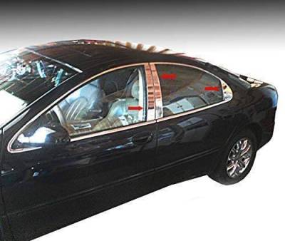 Pillar Post Trims-Chrome-1999-2004 Chrysler 300M|Black Horse Off Road
