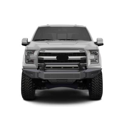 Black Horse Off Road - Armour II Heavy Duty Modular Front Bumper-Matte Black-2015-2017 Ford F-150|Black Horse Off Road - Image 3