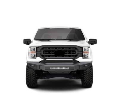 Black Horse Off Road - Armour II Heavy Duty Modular Front Bumper Kit-Matte Black-2021-2023 Ford F-150|Black Horse Off Road - Image 4