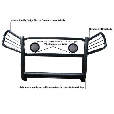 Grille Guard Kit-Black-17A093902MA-PLFB-Style/Type:Modular