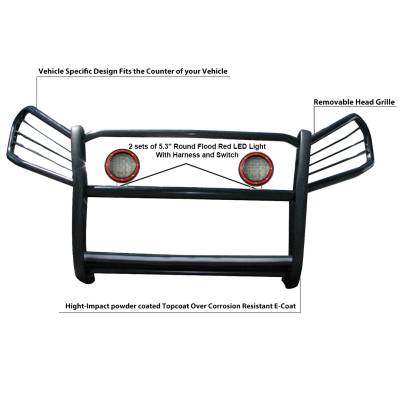 Grille Guard Kit-Black-17A093902MA-PLFR-Style/Type:Modular