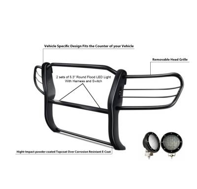 Grille Guard Kit-Black-17SG598MA-PLFB-Material:Steel