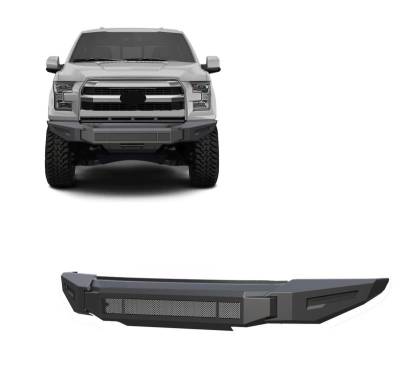 Armour II Heavy Duty Modular Front Bumper-Bumper Only-Matte Black-2015-2017 Ford F-150|Black Horse Off Road
