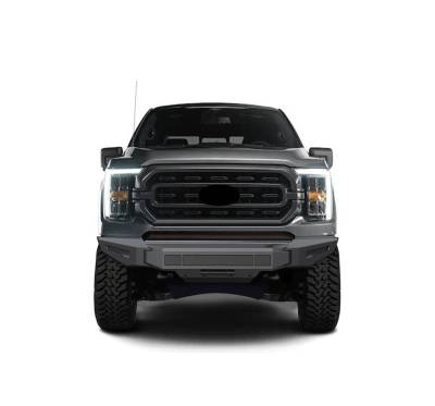 Black Horse Off Road - Armour II Heavy Duty Modular Front Bumper-Bumper Only-Matte Black-2021-2023 Ford F-150|Black Horse Off Road - Image 4