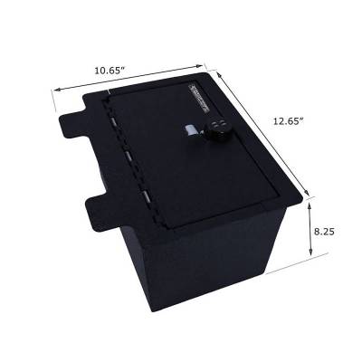 Center Console Safe-Black-ASGM01-Dimension:12.65x8.25x10.65 Inches