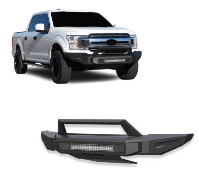 Black Horse Off Road - Armour II Heavy Duty Modular Front Bumper Kit-Matte Black-2018-2020 Ford F-150|Black Horse Off Road - Image 1