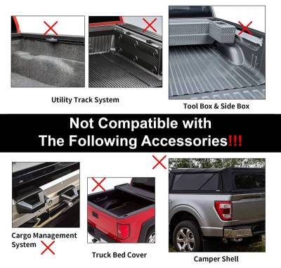 Spike Platform Tray-Black-WHP01-Product Note:Not Compatible with: Utility track system, Tool box And Side Box, Cargo Management System, Truck bed Cover, and Camper Shell