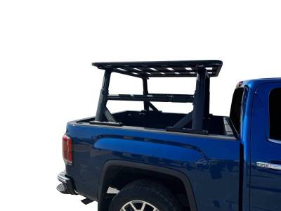 Spike Extendable Truck Bed Rack With Cross Bar & Platform Tray