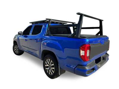 Spike Extendable Truck Bed Rack With Cross Bar & Platform Tray & Side Rail-Black-WHENPR02B-Product Note:Not Compatible with: Utility track system, Tool box And Side Box, Cargo Management System, Truck bed Cover, and Camper Shell