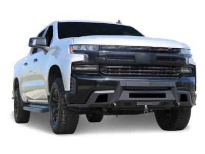 Black Horse Off Road - Armour III Heavy Duty Front Winch Bumper-Textured Black-2019-2021 Chevrolet Silverado 1500/2022-2022 Chevrolet Silverado 1500 LTD|Black Horse Off Road - Image 2
