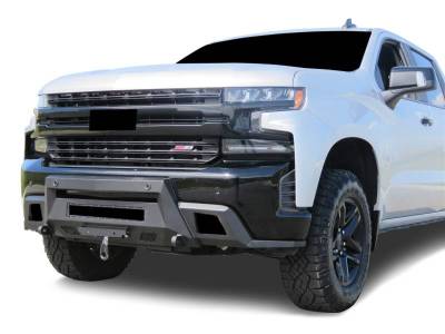 Black Horse Off Road - Armour III Heavy Duty Front Winch Bumper-Textured Black-2019-2021 Chevrolet Silverado 1500/2022-2022 Chevrolet Silverado 1500 LTD|Black Horse Off Road - Image 4