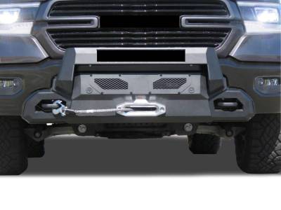 Black Horse Off Road - Armour III Heavy Duty Front Winch Bumper-Textured Black-2019-2023 Ram 1500|Black Horse Off Road - Image 2