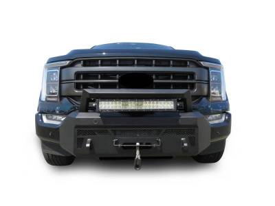 Black Horse Off Road - Armour III Heavy Duty Front Winch Bumper-Textured Black-2021-2023 Ford F-150|Black Horse Off Road - Image 2