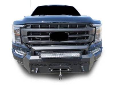 Black Horse Off Road - Armour III Heavy Duty Front Winch Bumper-Textured Black-2021-2023 Ford F-150|Black Horse Off Road - Image 3
