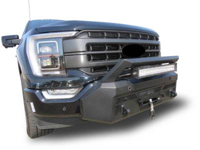Black Horse Off Road - Armour III Heavy Duty Front Winch Bumper-Textured Black-2021-2023 Ford F-150|Black Horse Off Road - Image 5