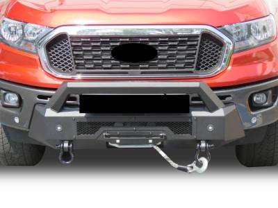 Black Horse Off Road - Armour III Heavy Duty Front Winch Bumper-Textured Black-2019-2023 Ford Ranger|Black Horse Off Road - Image 5