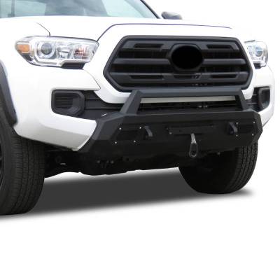 Armour III Heavy Duty Front Winch Bumper-Textured Black-2016-2023 Toyota Tacoma|Black Horse Off Road