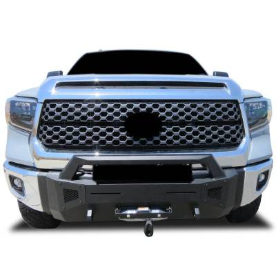 Armour III Heavy Duty Front Winch Bumper-Textured Black-2014-2021 Toyota Tundra|Black Horse Off Road