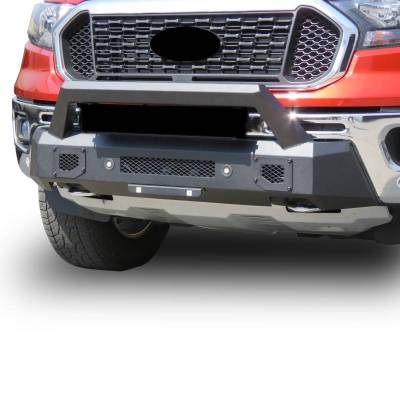 Armour III Light Duty Front Bumper-Textured Black-2019-2023 Ford Ranger|Black Horse Off Road