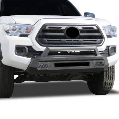 Armour III Light Duty Front Bumper-Textured Black-2016-2023 Toyota Tacoma|Black Horse Off Road