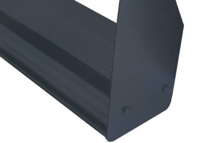 Commercial Running Boards-Black-RUN102A-Weight:46 Lbs