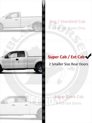 Elite Retractable Power Board-Black-PWBR2075-Vehicle Cab Length :Super Cab