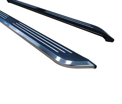 Pinnacle Running Boards-Black & Silver-PI4R70-Style: