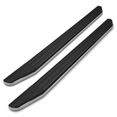 Premium Running Boards-Black-PR-T685-Surface Finish:Polished