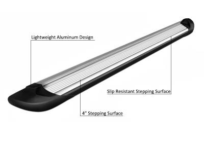 Transporter Running Boards-Silver-TR-D13596S-Style: