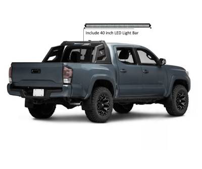 Armour Roll Bar Kit-Matte Black-RB-AR3B-KIT-Armour Roll Bar Kit RB-AR3B-KIT by Black Horse Off Road - Patent Approved - compatible with 2015-2023 Chevrolet Colorado|2015-2023 GMC Canyon|2015-2023 Toyota Tacoma