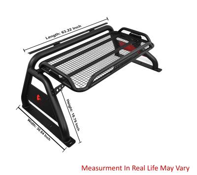Atlas Roll Bar Kit-Black-ATRB-GMCOB-PLFR-Part Information:2nd Box 57lbs 57 x 32 x x 8 & 2 sets of 5.3" Dia.  Red LED Flood Lights w/ Harness and Switch
