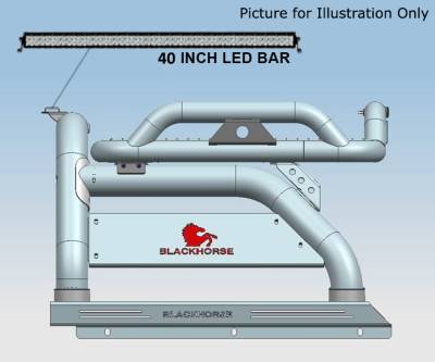 Atlas Roll Bar Kit-Black-ATRB5BK-KIT-Part Information:W/40" LED light Bar