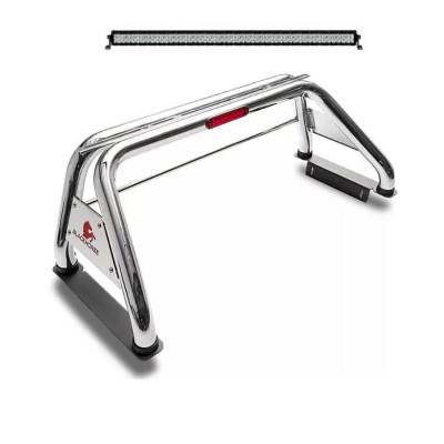 Classic Roll Bar With 40" LED Light Bar-Stainless Steel-Ram 1500/1500|Black Horse Off Road