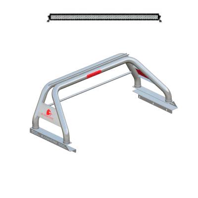 Classic Roll Bar With 40" LED Light Bar-Stainless Steel-Canyon/Colorado|Black Horse Off Road