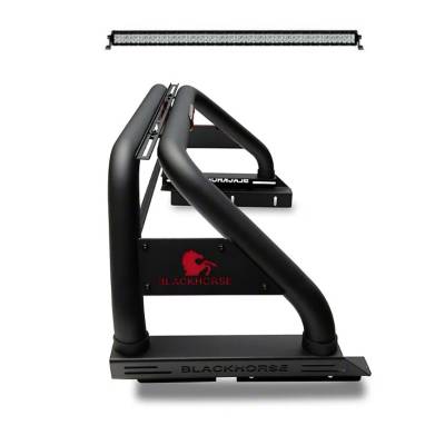 Classic Roll Bar With 40" LED Light Bar-Black-2005-2021 Nissan Frontier|Black Horse Off Road