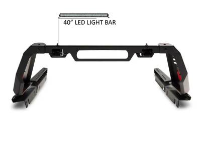 Vigor Roll Bar Kit-Black-VIRB05B-KIT-Dimension:46x24x8 Inches