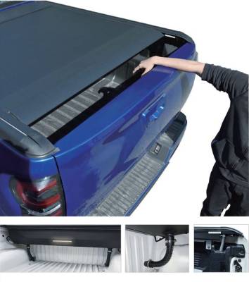 E-Roller Retractable Tonneau Cover-Black-ERCGM01-Dimension:65x18x15 Inches