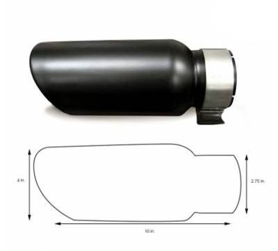 Black Horse Off Road - Muffler Tip-Black-All Cars, Trucks and SUVs( 3" inlet,4" outlet and 10" Length)|Black Horse Off Road - Image 14